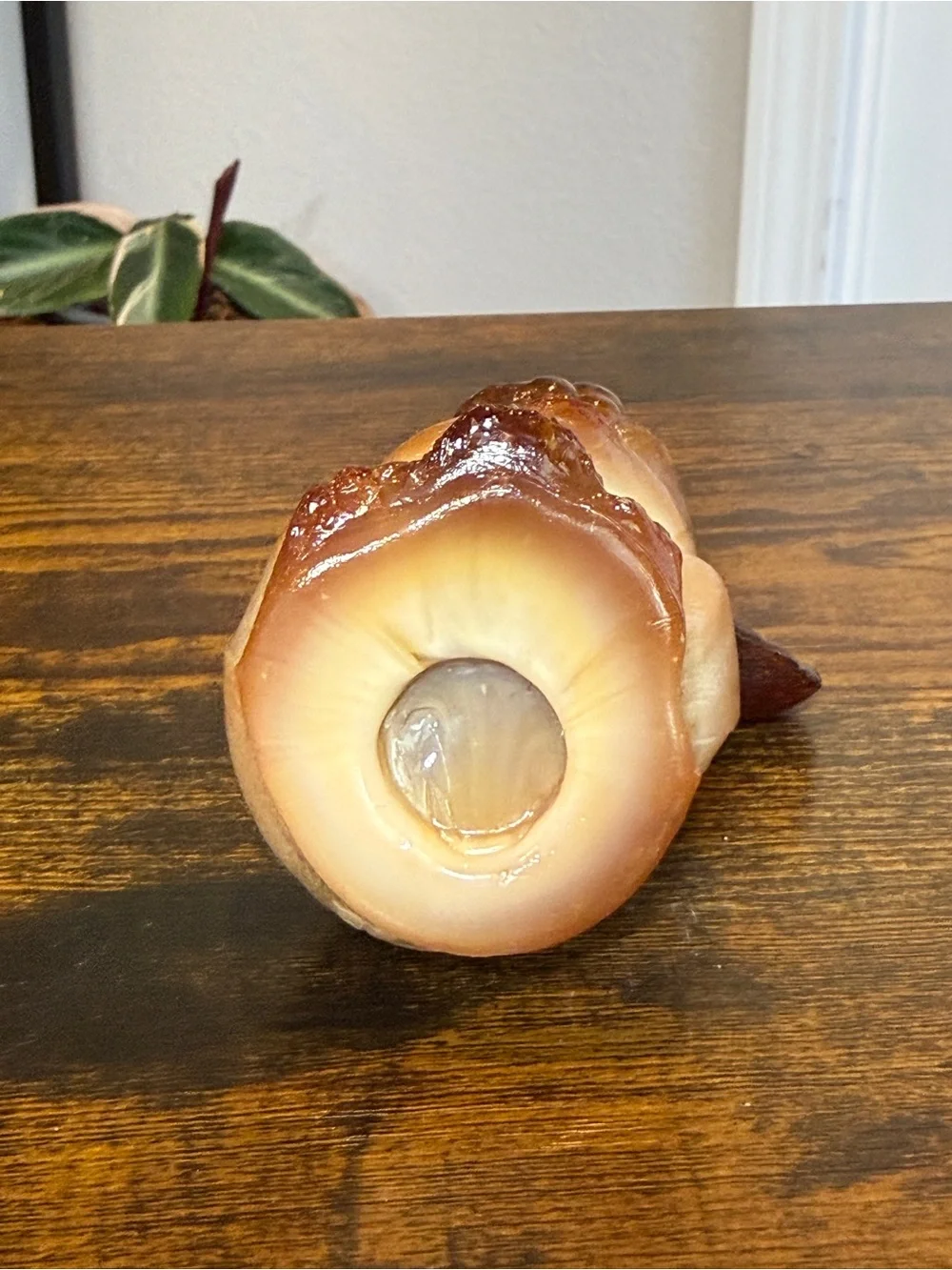 Vintage 1982 KODI Koala Bear Figurine KJ Signed Amber Resin Faux Wood